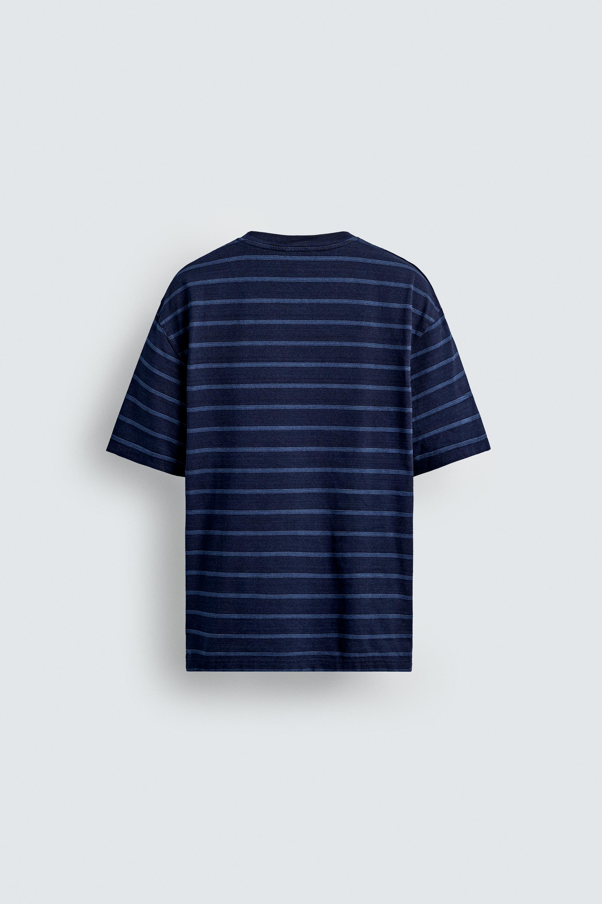 JACQUARD STRIPED T-SHIRT